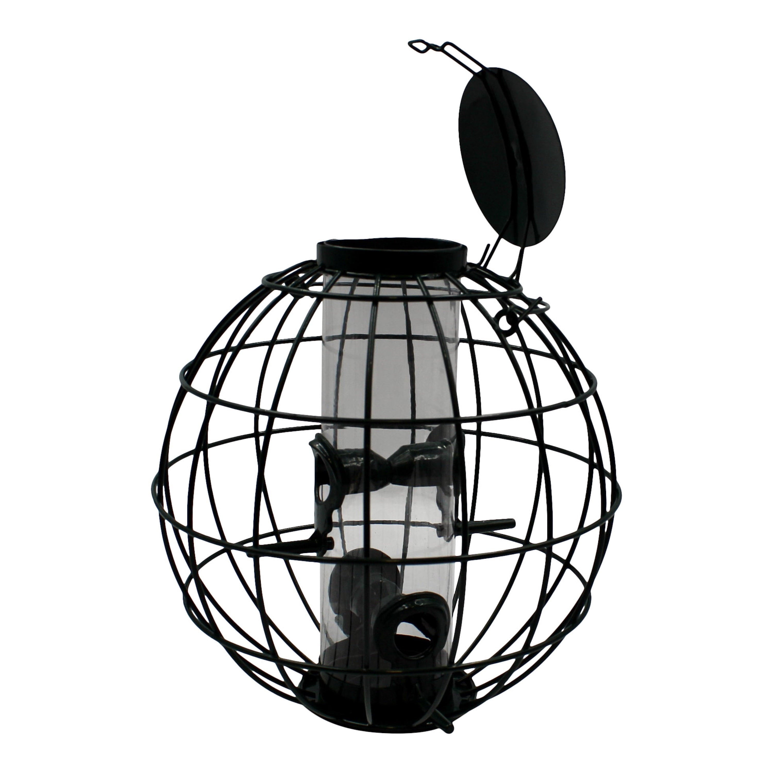 Bird Feeder Orb Caged Green Finch Feeder, 2 Cup Capacity