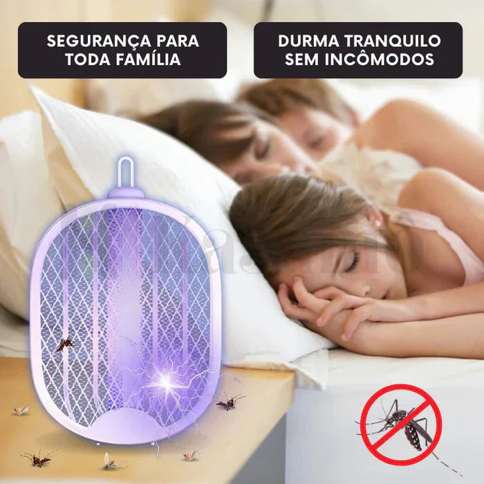 Raquete Max Bolt - Mata-Mosquito Com Ions de Atração