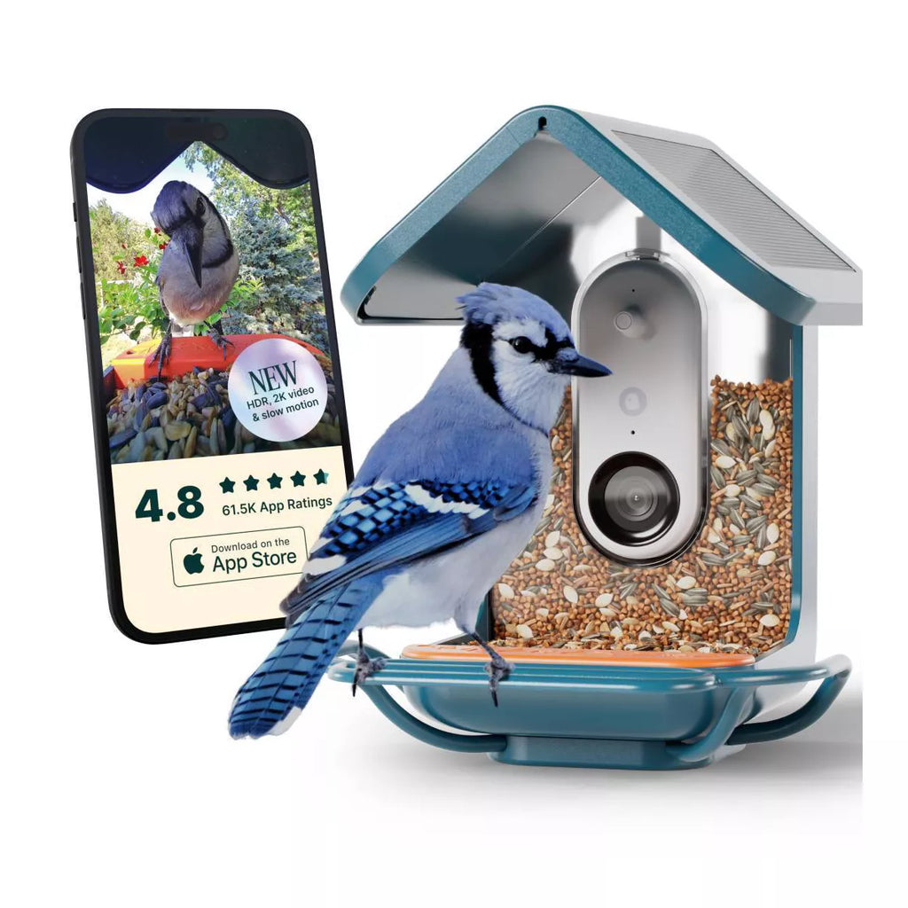 Birdbuddy Pro Solar Smart Bird Feeder + Perch Extender