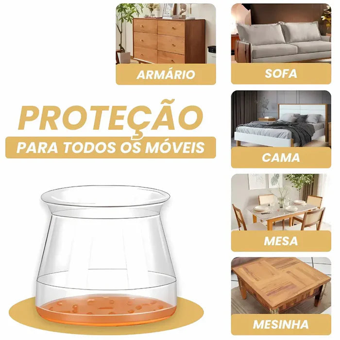 MoveFlex® – Protetor de Silicone para Pés de Móveis - Leve Mais e Pague Menos!